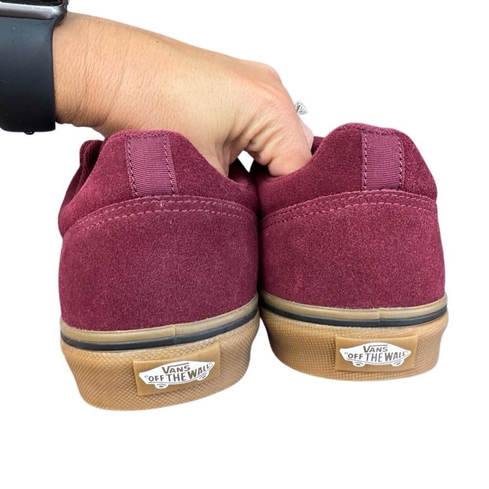 NWOT VANS Men's Seldan Suede Port/Gum Maroon Low Top Sneakers Size 10 - Picture 4 of 6